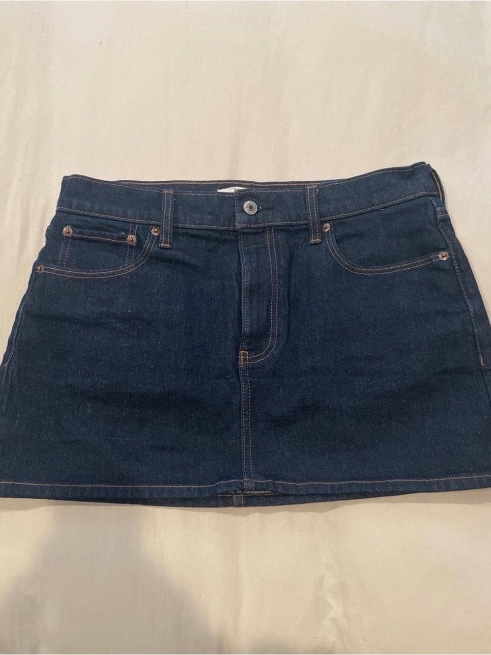 Abercrombie & Fitch Dark Blue Denim Mini Skirt